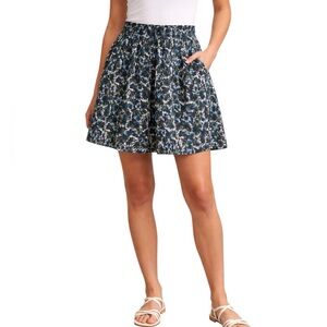 GAP Teal Multicolour A-Line Abstract Print Skirt